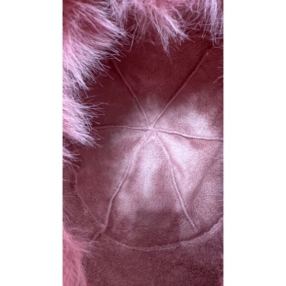 2/$30 Faux Fur Mink Pink Peach One Size Hat Brimless Plush Fluffy Skiing Warm - Picture 8 of 9